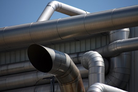 pipe system in oil refinery