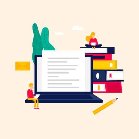 Copyright, blog. Flat style vector illustration.のイラスト素材