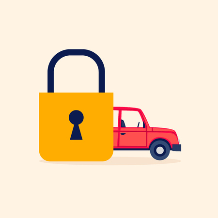 Auto Insurance. Flat style vector illustration.のイラスト素材
