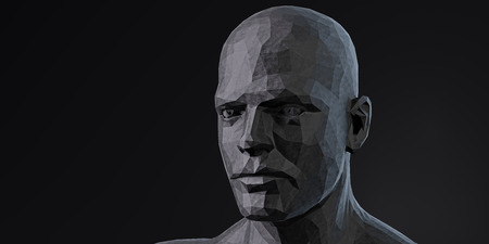 3d render illustration of a human headの写真素材