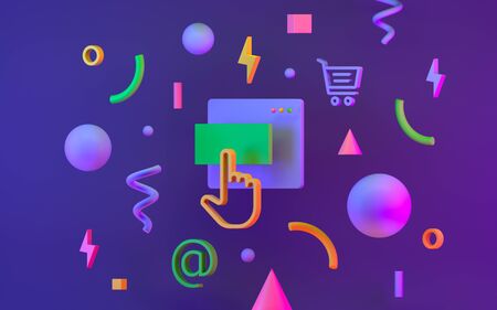 Abstract geometric 3d symbolの写真素材