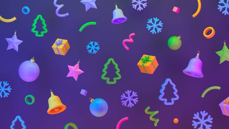 Christmas pattern, Festive backgroundの写真素材