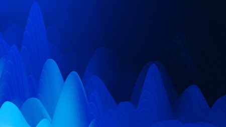 Abstract digital background with dynamic waves, line. 3d illustration suitable for design