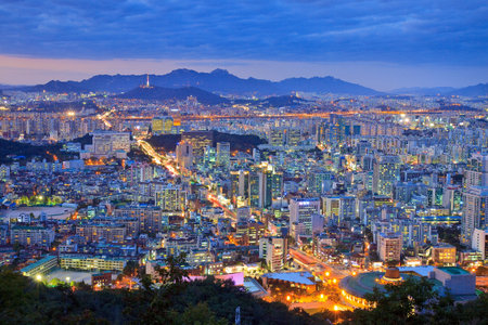 Cityscape by nightのeditorial素材