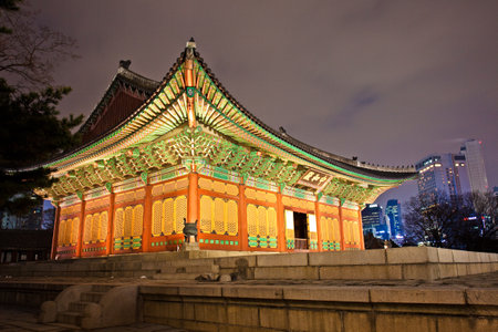 Palace with lightingのeditorial素材