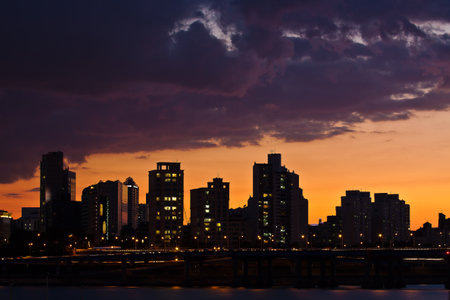 Silhouette of cityのeditorial素材
