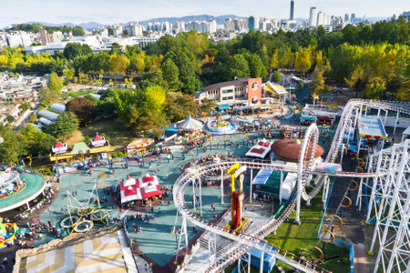 View of park from aboveのeditorial素材