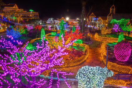 Lightings in the parkのeditorial素材
