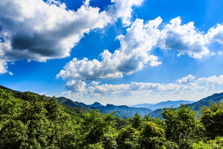 Landscape with cloud and mountainの写真素材