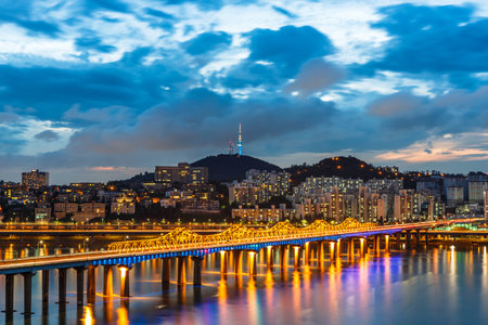 Cityscape with bridgeのeditorial素材