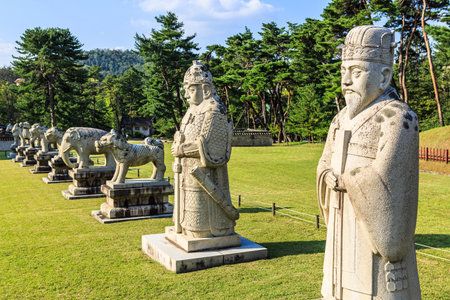 Stone figures at royal tombのeditorial素材