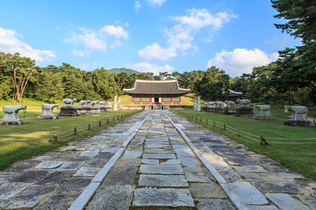 Royal tomb with pathwayのeditorial素材