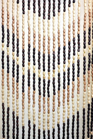 curtain made of woodの写真素材