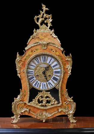 beautiful clock on the counter of the storeの写真素材