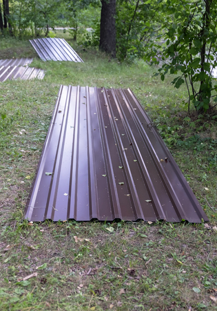 material for the construction of profiled sheetingの写真素材