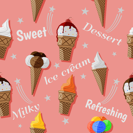Sweet ice cream celebration designのイラスト素材