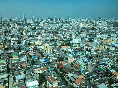 City view of Bangkok buildings