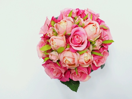 Rose bouquet on white background isolatedの素材