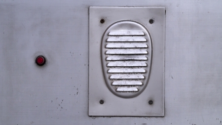 Futuristic intercom or worst customer service. complains?...  speak hereの写真素材
