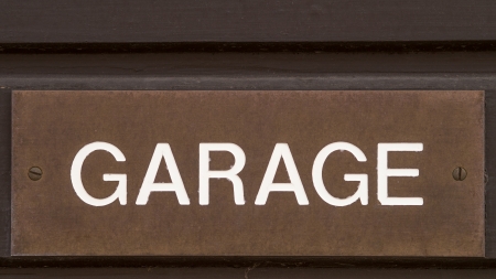 Sign saying garageの写真素材