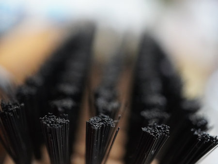 Black incense sticks close-up, shallow depth of field.の写真素材