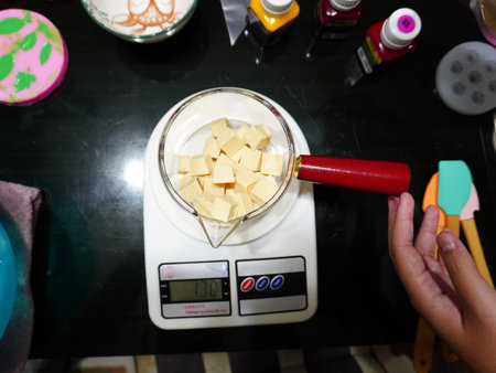 Making cookies in the kitchen. The process of making cookies at home.の写真素材