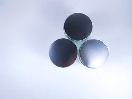 Metal cylinder on a white background. Metal cylinder on a white background.の写真素材