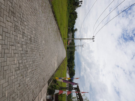 The road in the countryside of Yunnan province, China.の写真素材