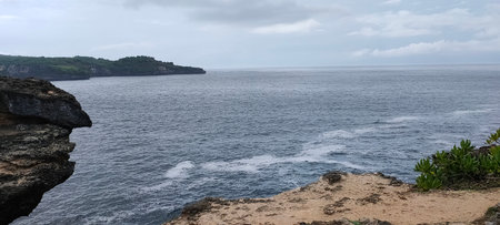 Panoramic view of the coast of the island of Madeiraの写真素材