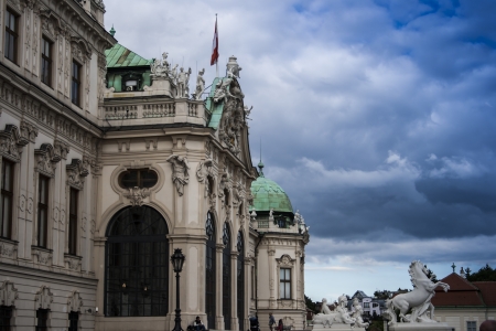 Facade of the Upper Belvedere in Vienna, Austriaのeditorial素材