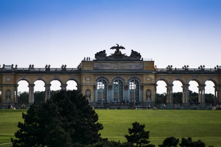 park of Schonbrunn with Glorietteのeditorial素材