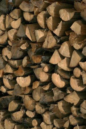 stacked wood logs  firewood , suitable for の写真素材