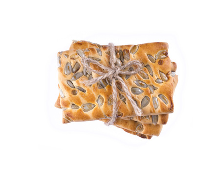 biscuits with sunflower seeds isolated