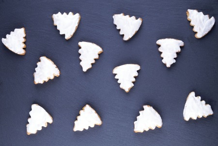 Cookies in shape of christmas tree .の写真素材