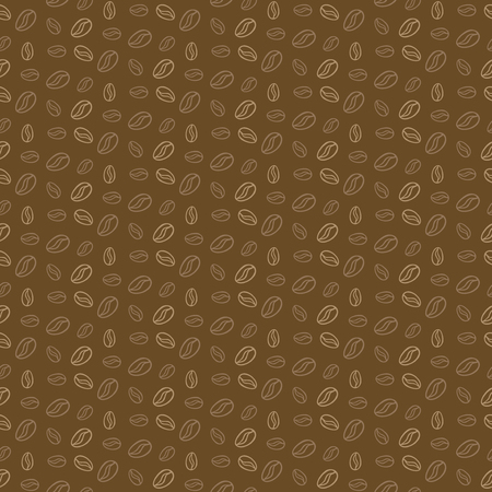 Coffee seamless pattern.  Repeating coffee beans background for wrapping paper, package, scrapbooking, textile designのイラスト素材