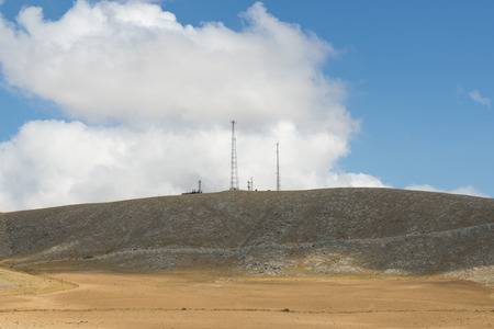 On the mountain radio transmitterの写真素材