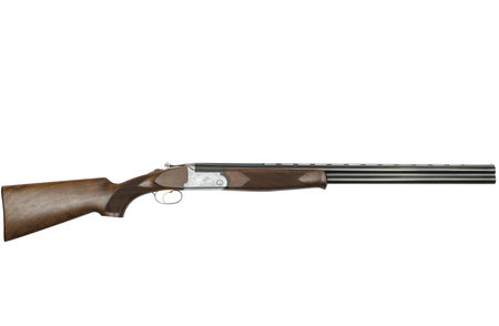 double barreled shotgun on white backgroundの写真素材