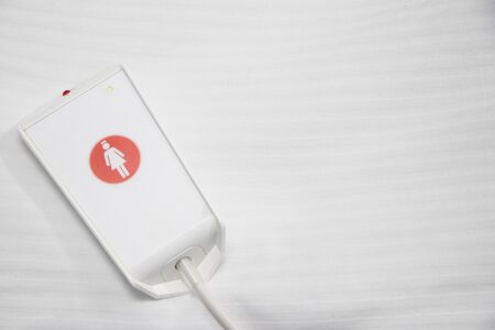 NURSE CALLING CONTROL ON THE BEDの写真素材
