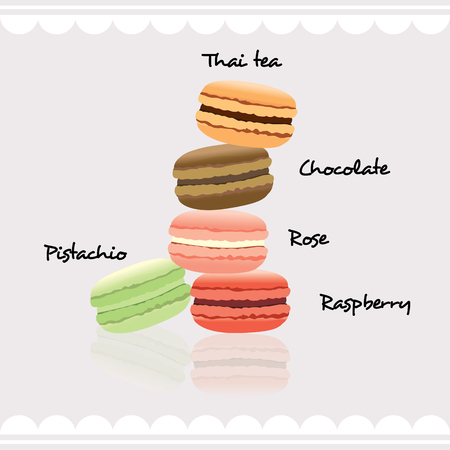 colorful macaron backgroundのイラスト素材