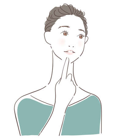 Woman ponderingの写真素材