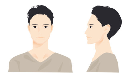 Avatar of a male upper bodyのイラスト素材