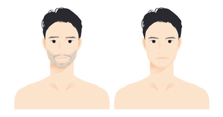Portrait of a male upper bodyのイラスト素材