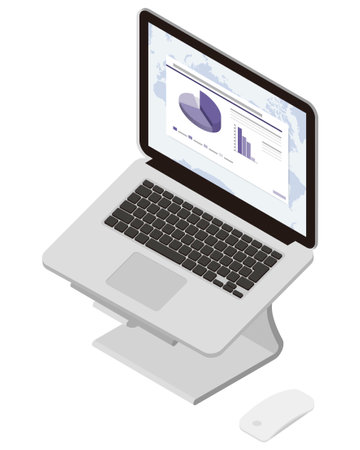 Isometric laptopのイラスト素材