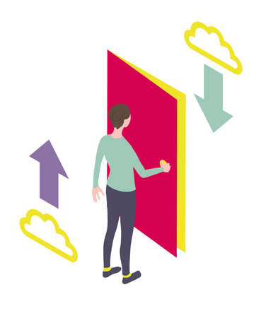 Isometric illust_New Normal 4_6のイラスト素材