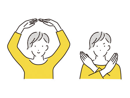 Woman answeringのイラスト素材