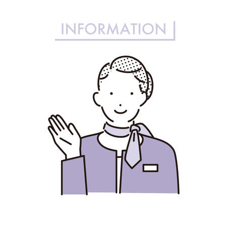 Woman at receptionのイラスト素材