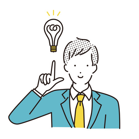 A businessman with an ideaのイラスト素材