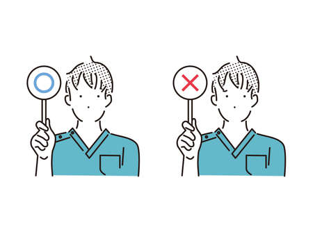 Male nurse to answerのイラスト素材