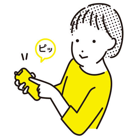 Send an email on your smartphoneのイラスト素材