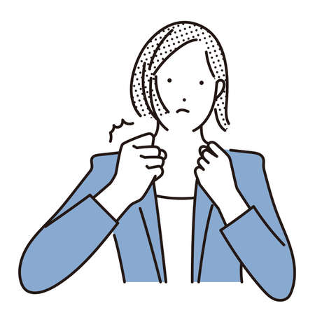 Business woman in a fighting poseのイラスト素材